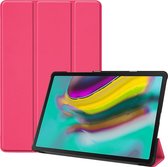 Samsung Galaxy Tab S5e 10.5 2019 Hoesje Book Case Cover Donker Roze