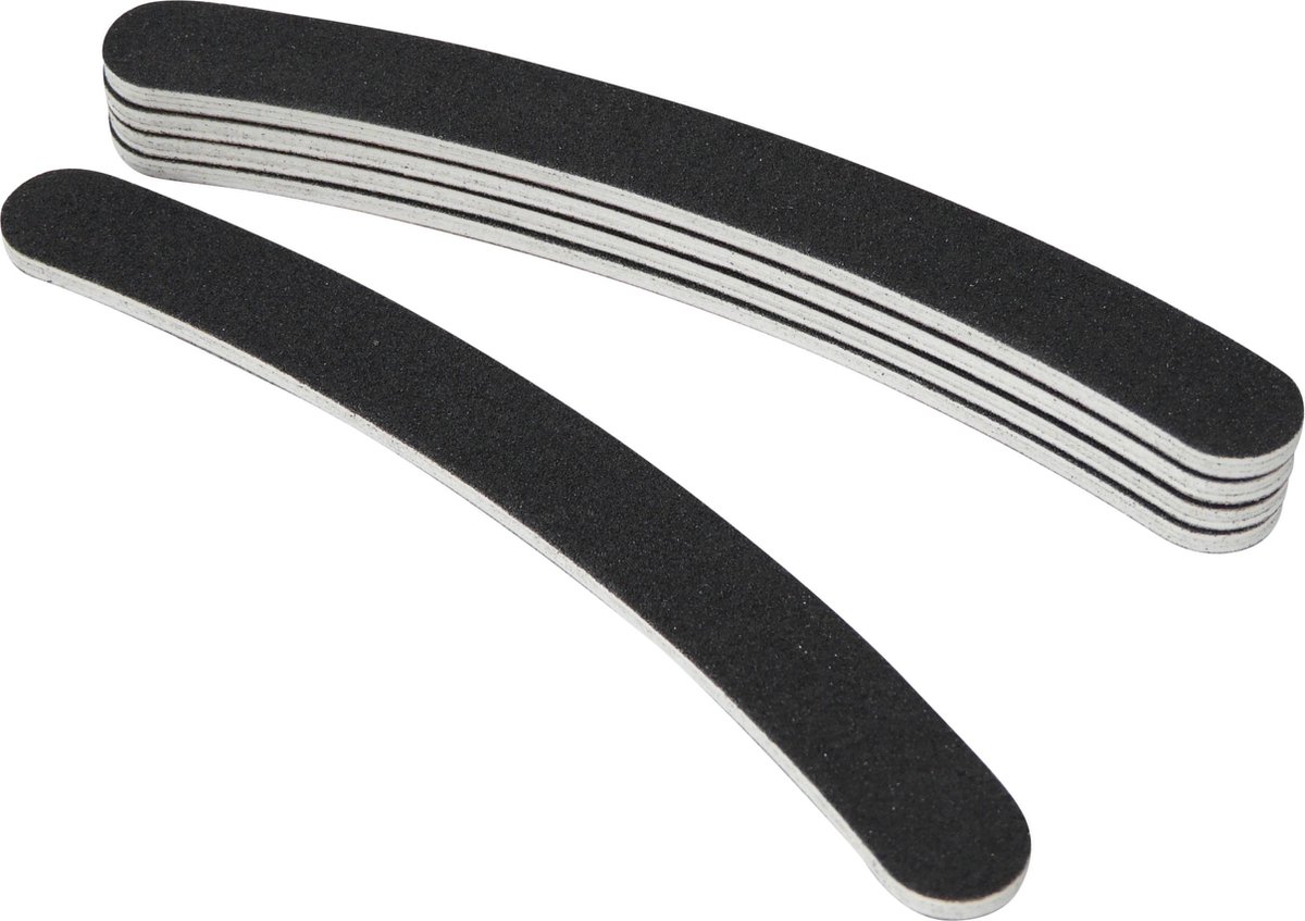 Goedkoopste 5x boemerang nagel vijlen 100/180, zwart