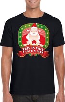 Foute Kerst t-shirt this is why I love christmas voor heren - Kerst shirts M