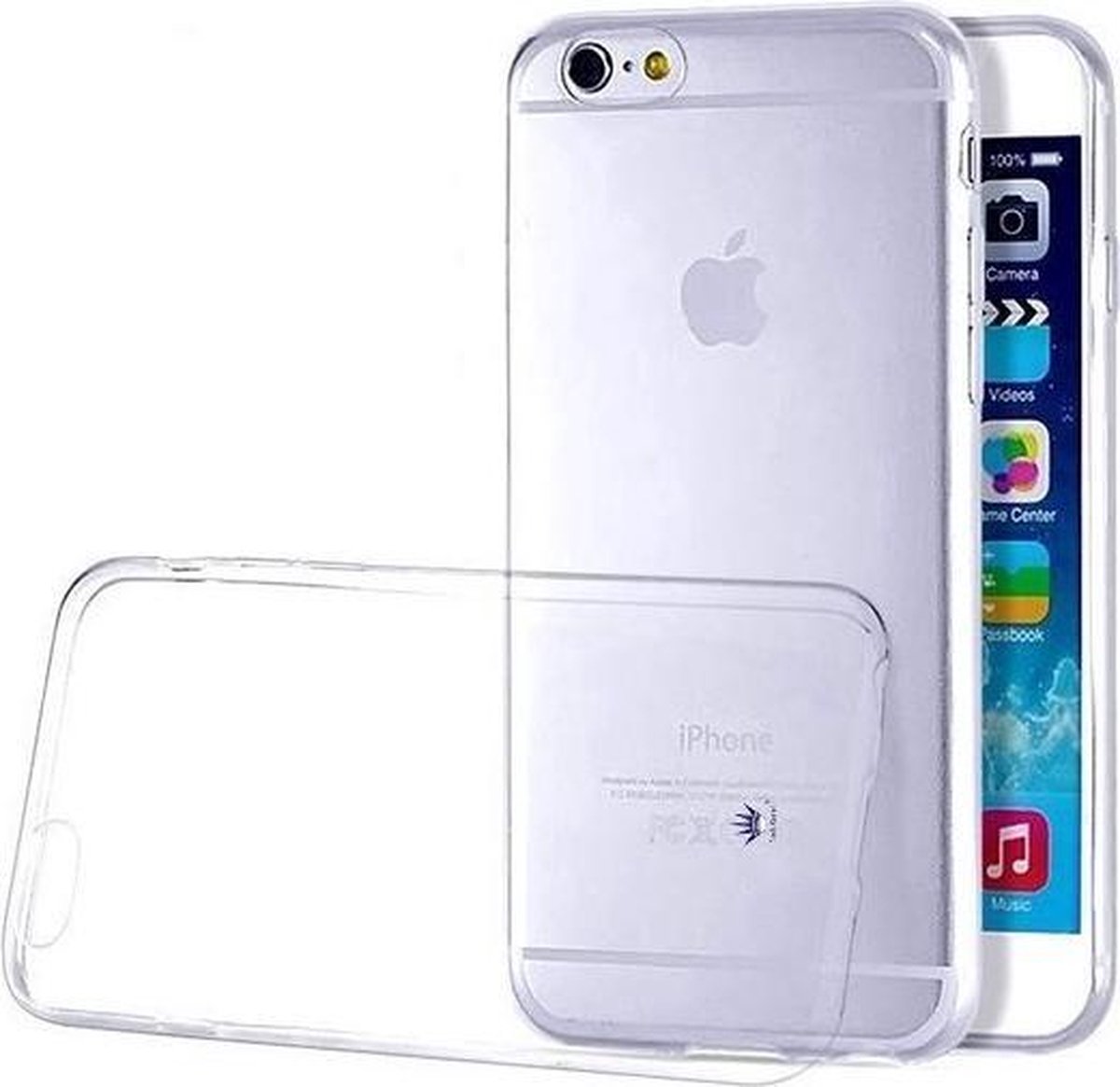 SMH Royal SMH Royal - iPhone 6S Transparant Ultra Dunne TPU Siliconen case Hoesje + Tempered Glass Screen Protector op Prijzenvolger.com