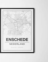 Poster/plattegrond ENSCHEDE - 30x40cm