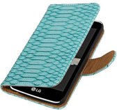 Mobieletelefoonhoesje.nl - LG K4 Hoesje Slang Bookstyle Turquoise