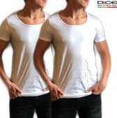 DICE Underwear 2-pack heren Invisible T-shirt lage ronde hals maat XL/2XL