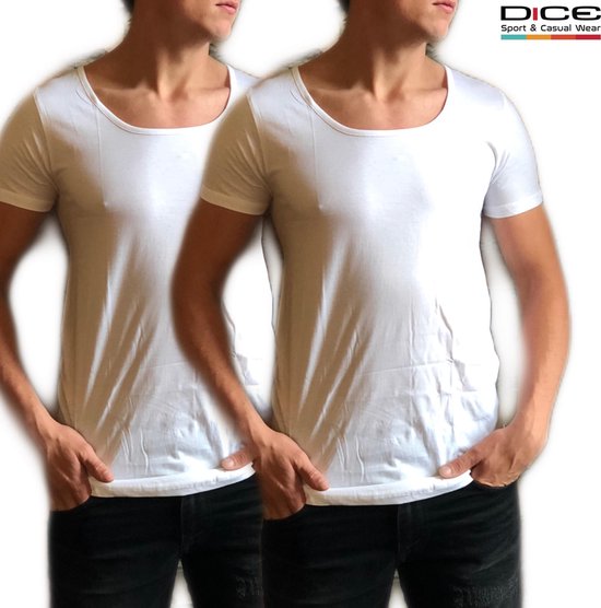 DICE Underwear 2-pack heren Invisible T-shirt lage ronde hals maat XL/2XL