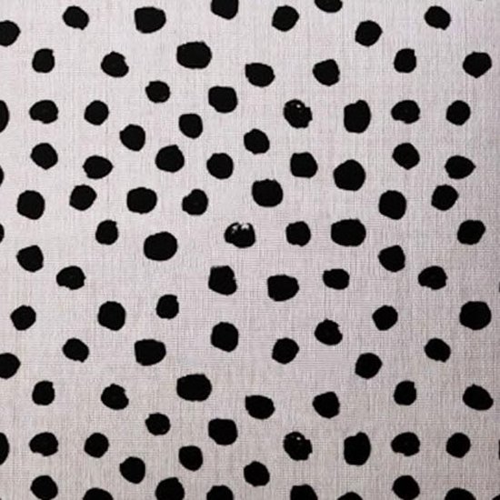 | Kussenhoes Dots Naturel Zwart | Vierkante Kussenhoes met Rits - Merkloos