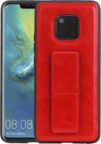 Grip Stand Hardcase Backcover voor Huawei Mate 20 Pro Rood