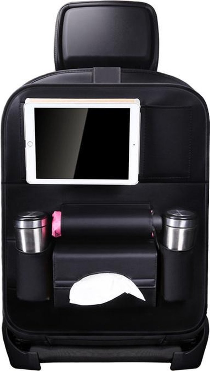 Luxe Auto Organizer met Tablet Houder Autostoel Organiser Ipadhouder voor Kinderen – Zwart - Fab.Labs®