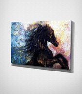 Horse - Painting Canvas - 100 x 70 cm - Dieren - Schilderij - Canvas - Slaapkamer - Wanddecoratie  - Slaapkamer - Foto op canvas