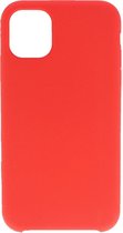 Shop4 - iPhone 11 Hoesje - Zachte Back Case Mat Rood