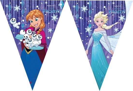 Foto: Procos frozen anna en elsa vlaggenslinger decoratie slingers en hangdecoraties