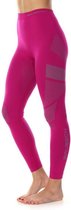 Brubeck Baselayer Dames Sportbroek -  Sportondergoed DRY - Fuchsia/Grijs - S