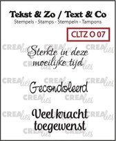 Stempel - Crealies Tekst & Zo Dutch text stamp no.7 overlijden - 1 stuk