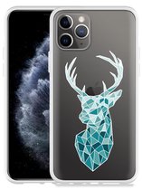 Geschikt voor Apple iPhone 11 Pro Hoesje Art Deco Deer - Designed by Cazy