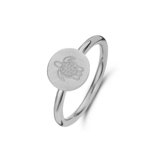 CO88 Collection Sense 8CR 10013 Stalen Ring met Schildpad - Zilverkleurig