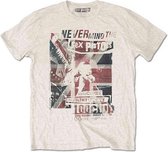 Sex Pistols Heren Tshirt -M- 100 Club Creme