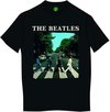The Beatles - Abbey Road & Logo Heren T-shirt - S - Zwart