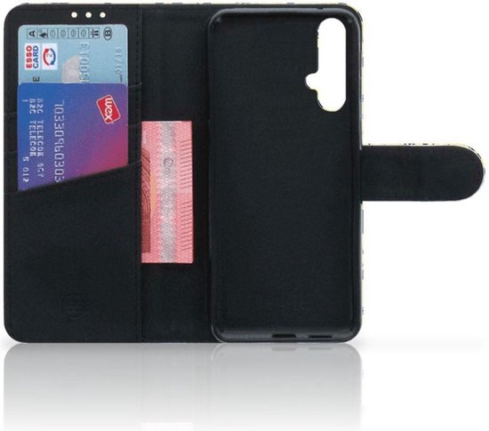 Téléphone Portable Couverture Standing pour Honor 20 Coque Punk Jaune