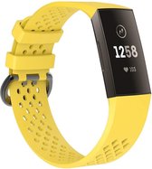watchbands-shop.nl Siliconen bandje - Fitbit Charge 3 - Geel - Large