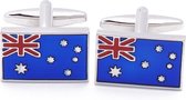 Manchetknopen - Australische Vlag Australie Blauw Rood