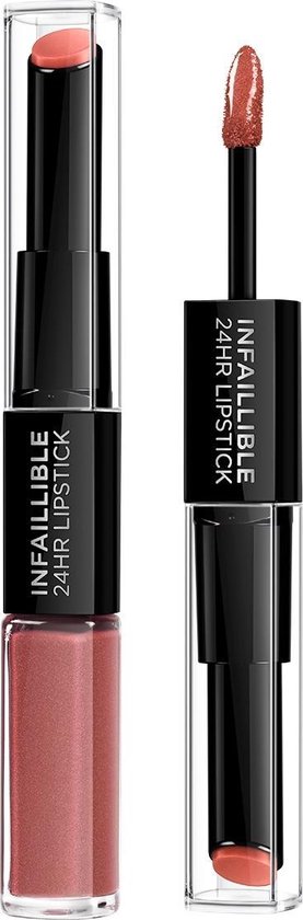 L'oréal paris infaillible 24h lipstick - langhoudende 2-staps lipstick met vitamine e - 312 incessant russet - rood - 5. 7ml
