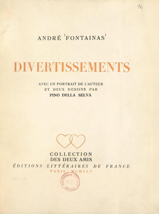 Divertissements : petits poèmes sibyllins, hommage, dizains ... - cover