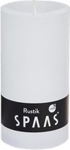 6x Witte rustieke cilinderkaarsen/stompkaarsen 7 x 13 cm 60 branduren - Geurloze kaarsen - Woondecoraties