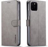 Luxe Book Case - iPhone 11 Pro Max Hoesje - Grijs