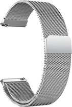 Just in Case Milanees armband Voor Garmin Vivomove Style 42mm - Zilver