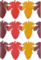 3x Slinger herfstbladeren 3 meter - Papieren herfst thema versiering - Herfstdecoratie slingers