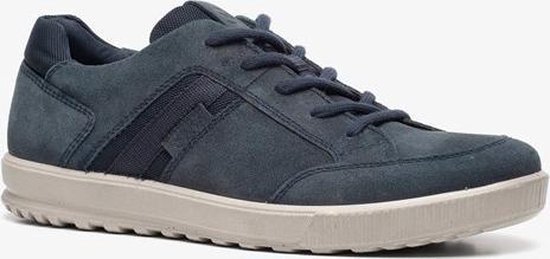 ECCO Ennio leren heren veterschoenen - Blauw - Maat 43 | bol.com