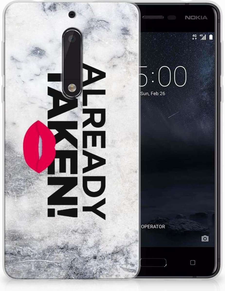 Nokia 5 Siliconen hoesje met naam Already Taken White
