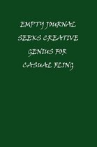 Empty Journal Seeks Creative Genius for Casual Fling