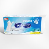 Toiletpapier Paloma Exclusive 3 laags Wit 150 vel  - 8 rollen