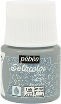 Pébéo Setacolor Glitter Zilveren Textielverf - 45ml textielverf voor lichte stoffen
