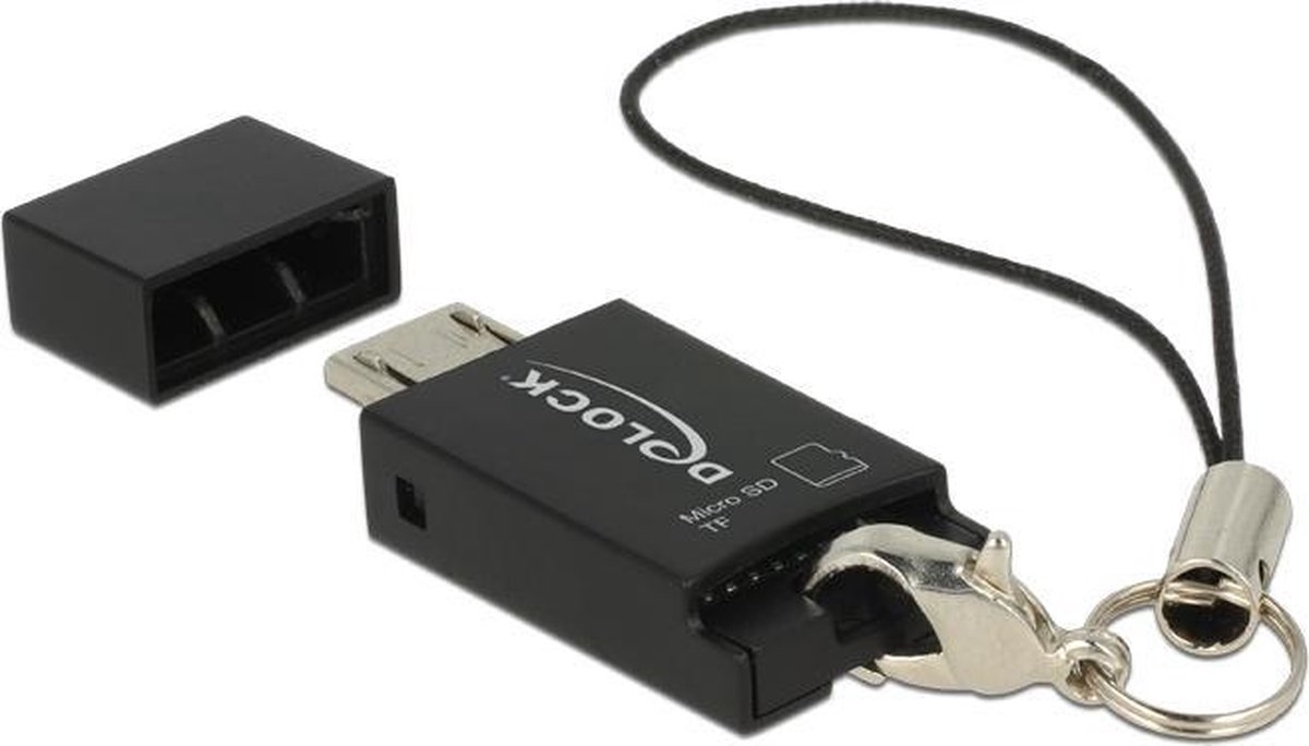 DeLOCK 91738 geheugenkaartlezer Zwart Micro-USB