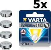 5 Stuks - VARTA V12GA, LR43, AG12, D186, L1142 1.5V 80mAh batterij