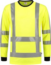 Tricorp T-shirt RWS Birdseye Lange Mouw 103002 Fluor Geel - Maat XS