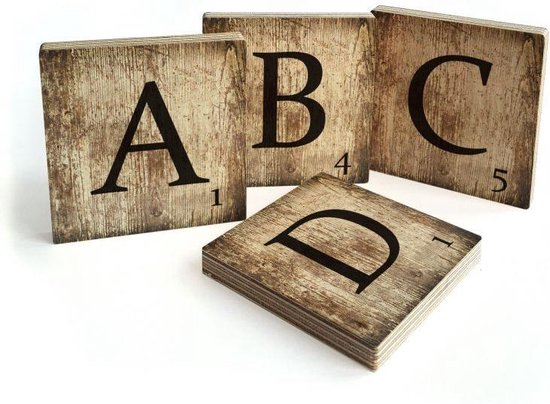 bodem woonadres verhoging Scrabble Letter T - 10x10 cm - decoratieletters scrabble - houten letters -  scrabble... | bol.com