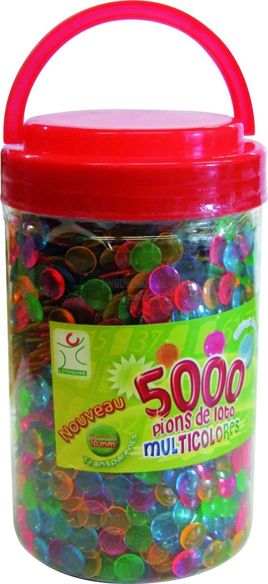 5000 bingo fiches kleurenmix | Games | bol.com
