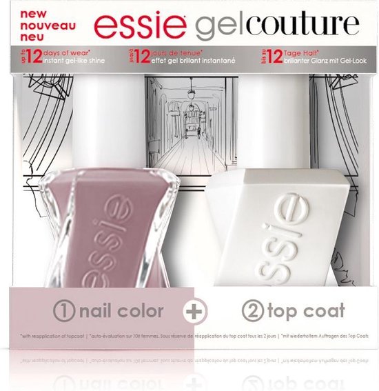 Essie gel couture 70 Take Me to the Thread + Top Coat - Geschenkverpakking