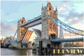 DP® Diamond Painting pakket volwassenen - Afbeelding: Tower Bridge Londen - 40 x 60 cm volledige bedekking, vierkante steentjes - 100% Nederlandse productie! - Cat.: Stad & Land