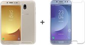Samsung J5 2017 Hoesje - Samsung Galaxy J5 2017 hoesje siliconen case transparant cover - 1x Samsung J5 2017 Screenprotector
