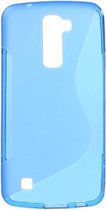 Comutter silicone case hoesje blauw LG K10