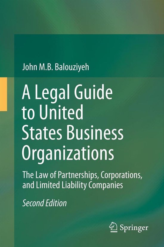 A Legal Guide to United States Business Organizations - cover