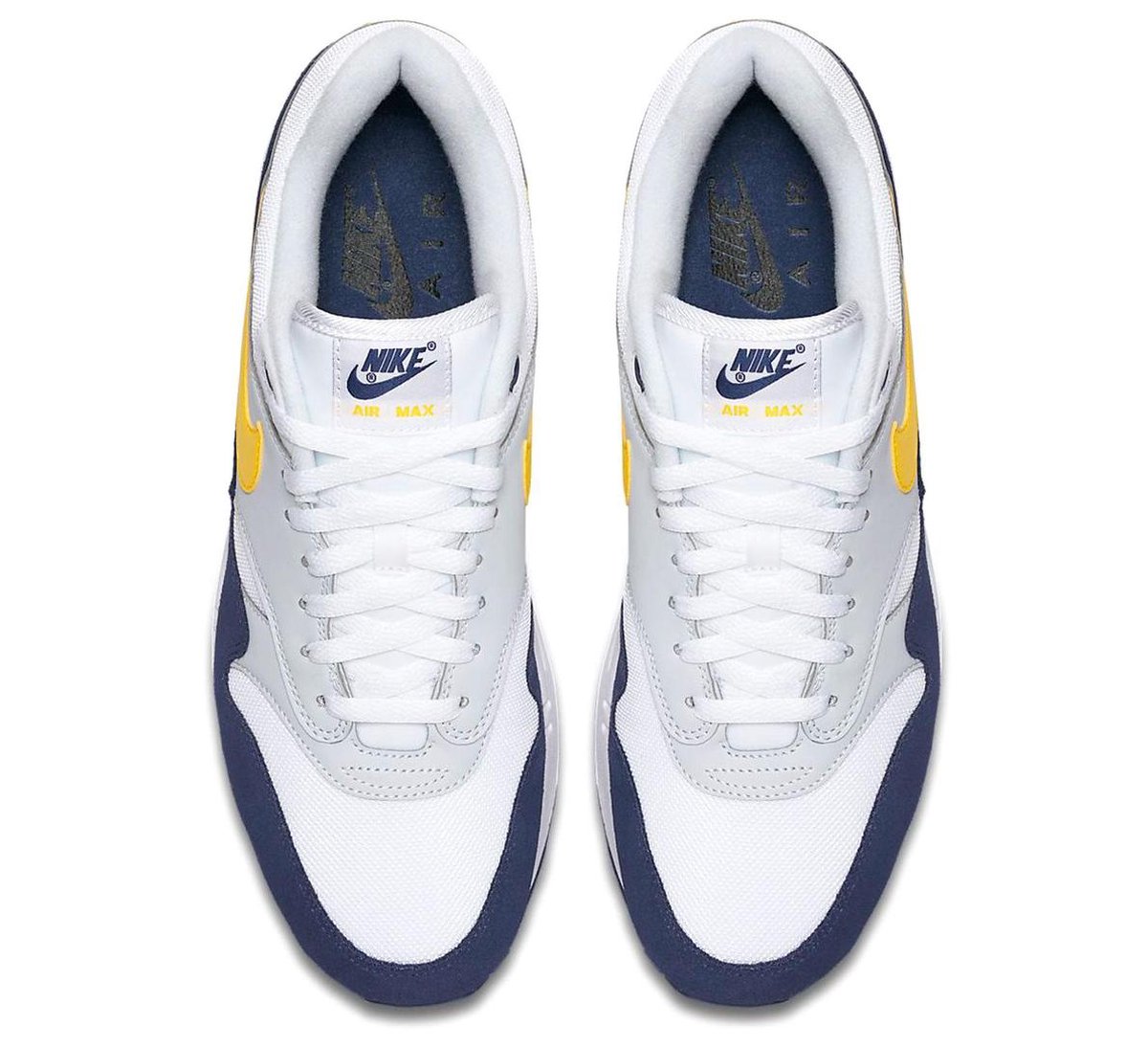 Nike Air Max 1 Sneakers Heren - wit/blauw/geel | bol.com