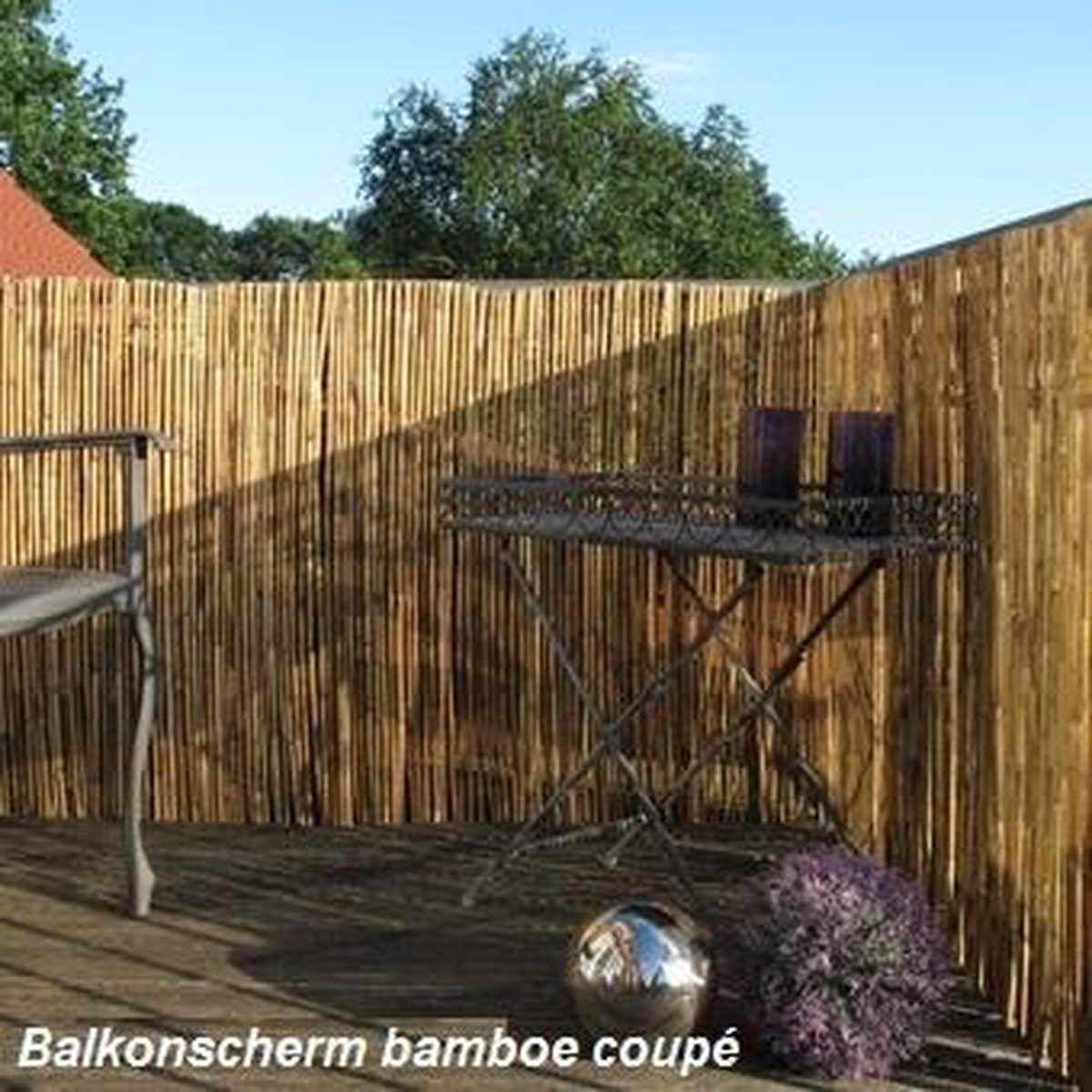 Balkonscherm van gespleten bamboe | bol.com