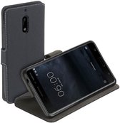 Luxe Bookstyle Y Wallet Case Zwart Hoesje voor Nokia 5.1