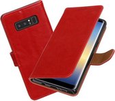 BestCases.nl Samsung Galaxy Note 8 Pull-Up booktype hoesje rood