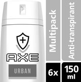 AXE Urban Deodorant - 6 x 150 ml - Voordeelverpakking