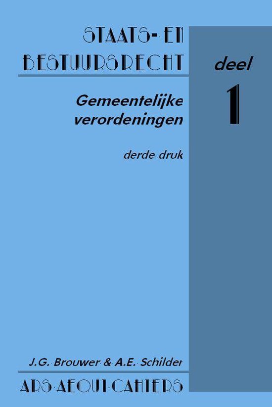 Cover van het boek 'Gemeentelijke verordeningen / druk 2' van J.G. Brouwer en A.E. Schilder